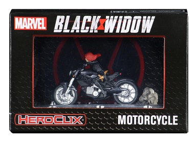 HEROCLIX: BLACK WIDOW MOVIE WITH MOTORCYCLE