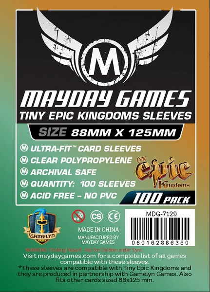 FUNDAS MAYDAY TINY EPIC KINGDOMS 88X125 (100)