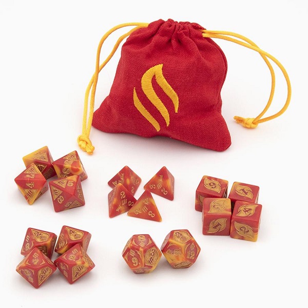 PACK DE DADOS Fire Damage (18)