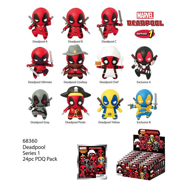 Deadpool Colgantes PVC Serie 1