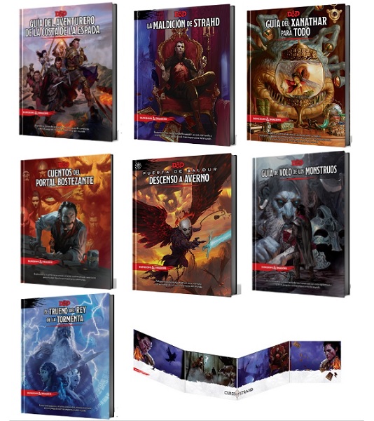 D&D PACK DUNGEONS & DRAGONS 7 LIBROS + PANTALLA DIRECTOR