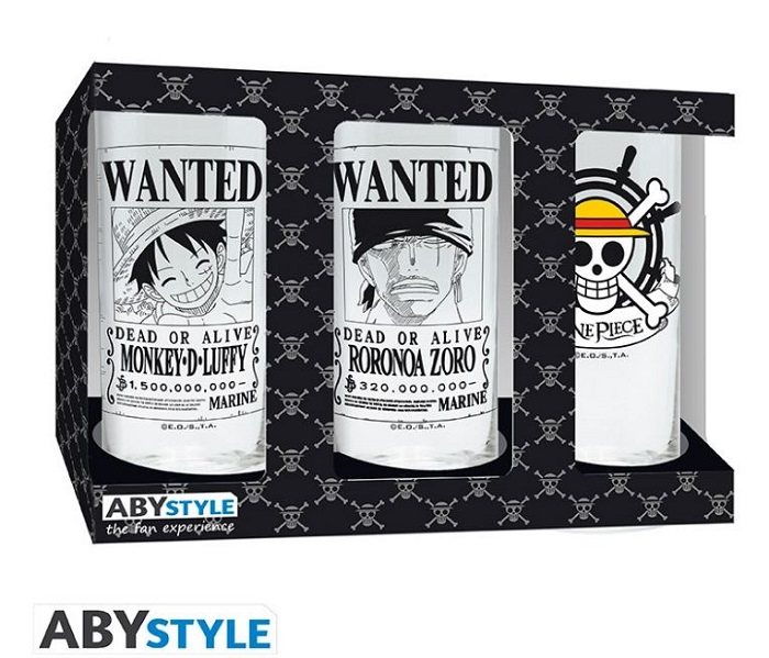 VASOS SET DE 3 ONE PIECE LUFFY ZORO