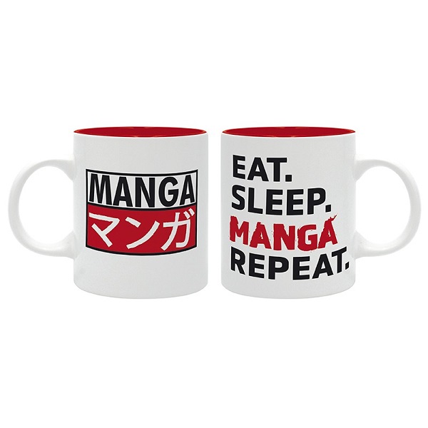 TAZA ASIAN ART EAT SLEEP MANGA REPEAT 320ML