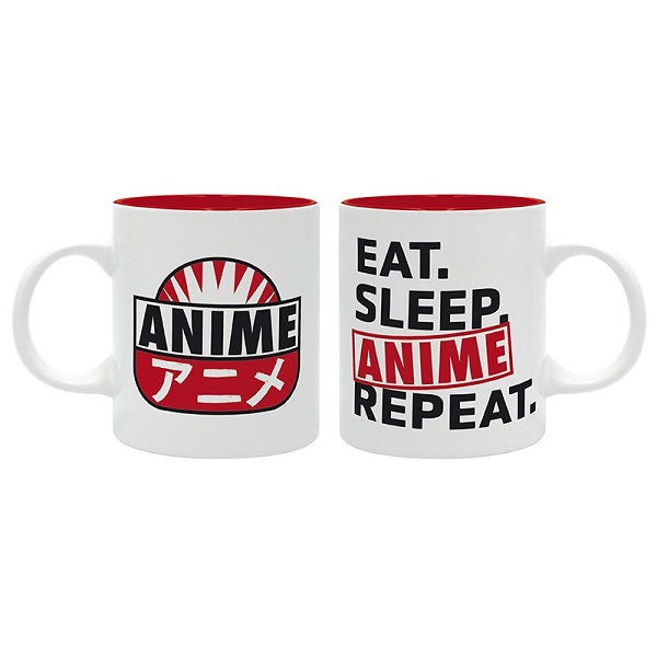 TAZA ASIAN ART EAT SLEEP ANIME REPEAT 320ML