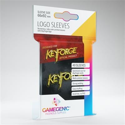 GAMEGENIC KEYFORGE BLACK LOGO SLEEVES