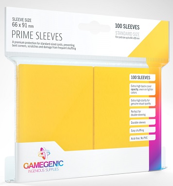 GAMEGENIC PRIME SLEEVES YELLOW