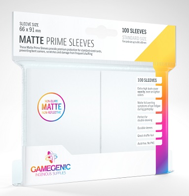 GAMEGENIC MATTE PRIME SLEEVES WHITE