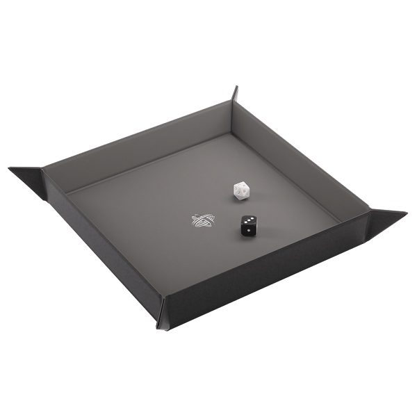 GAMEGENIC MAGNETIC DICE TRAY SQUARE BLACK/GRAY