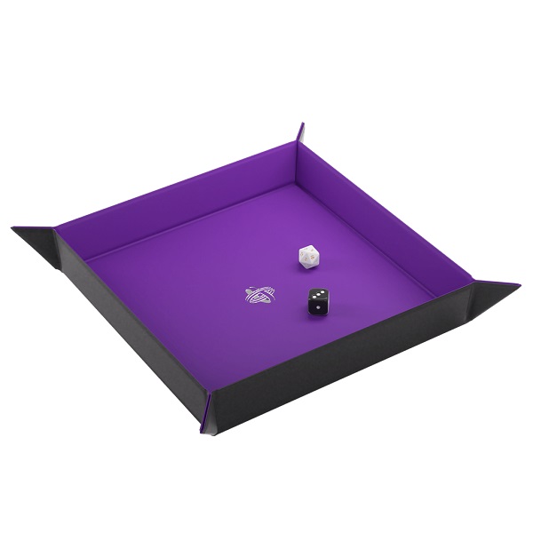 GAMEGENIC MAGNETIC DICE TRAY SQUARE BLACK/PURPLE