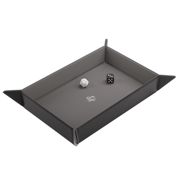 GAMEGENIC MAGNETIC DICE TRAY RECTANGULAR BLACK/GRAY