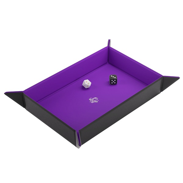 GAMEGENIC MAGNETIC DICE TRAY RECTANGULAR BLACK/PURPLE