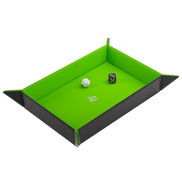 GAMEGENIC MAGNETIC DICE TRAY RECTANGULAR BLACK/GREEN