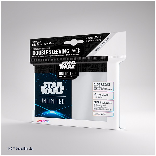 STAR WARS UNLIMITED BLUE SPACE ART SLEEVES DOUBLE