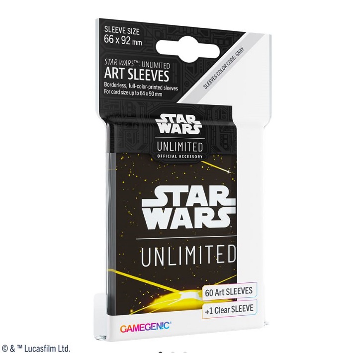 STAR WARS UNLIMITED YELLOW SPACE ART SLEEVES
