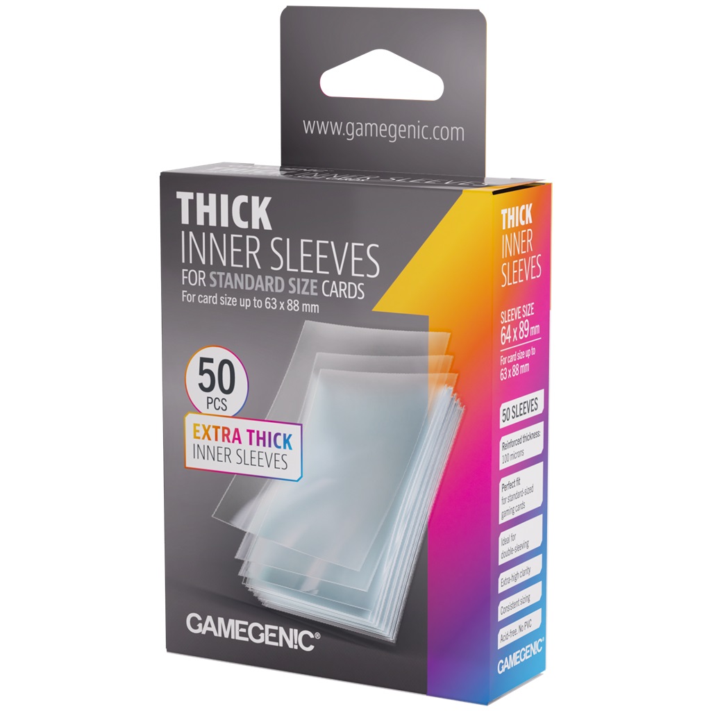 GAMEGENIC EXTRA THICK INNER SLEEVES 50 PCS