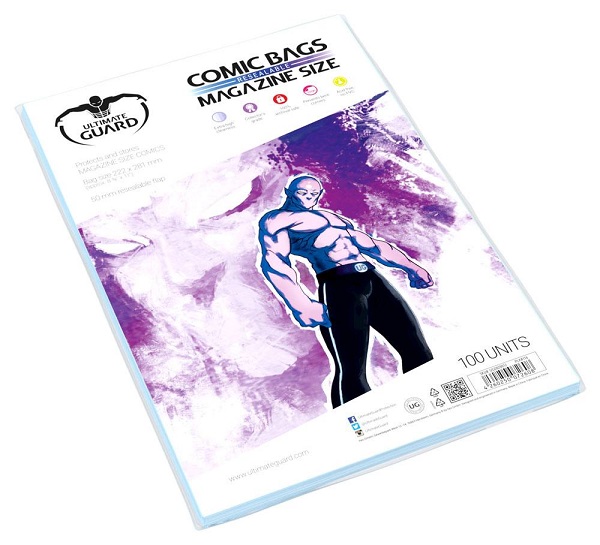 U.GUARD FUNDAS COMIC MAGAZINE CIERRE REUTILIZABLE (100)