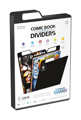 U.GUARD SEPARADORES PARA COMICS PREMIUM NEGRO (25)