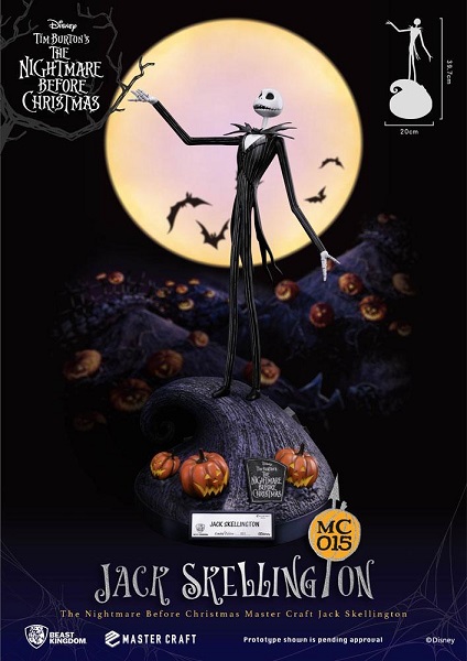 ESTATUA MASTER CRAFT Pesadilla antes de Navidad Estatua Jack Skellington 40 cm