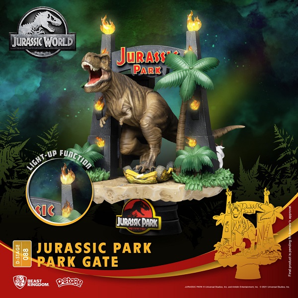 DIORAMA D-STAGE JURASSIC PARK PARK GATE 15CM