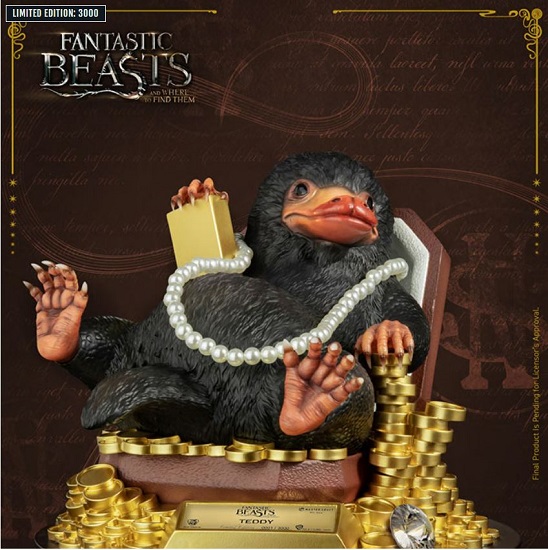 ESTATUA MASTER CRAFT NIFFLER TEDDY - ANIMALES FANTÁSTICOS