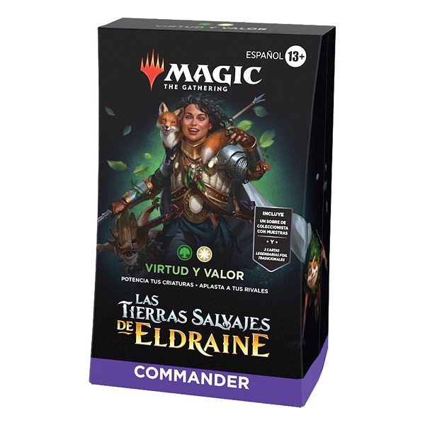 LAS TIERRAS SALVAJES DE ELDRAINE BARAJA COMMANDER VIRTUD Y VALOR