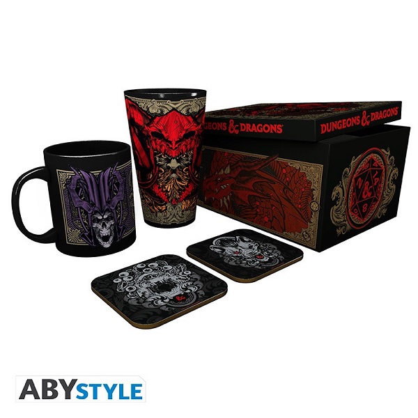 SET DUNGEONS & DRAGONS TAZA + VASO XXL + 2 POSAVASOS "AMPERSAND"