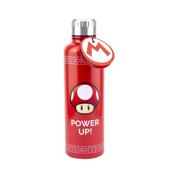 BOTELLA METALICA NINTENDO SUPER MARIO POWER UP