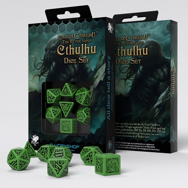 Q-WORKSHOP: CALL OF CTHULHU PACK DE DADOS THE OUTER GODS CTHULHU