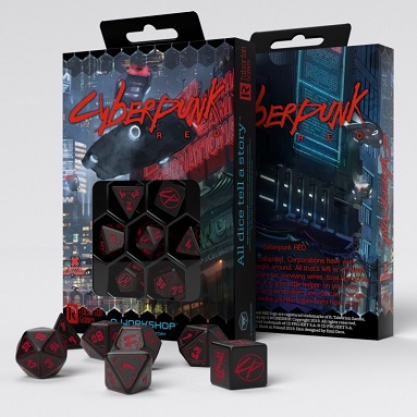 Q-WORKSHOP: CYBERPUNK RED PACK DE DADOS (7)