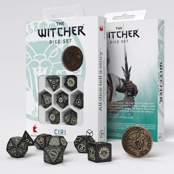 Q-WORKSHOP THE WITCHER CIRI THE ZIREAEL DICE SET (7)