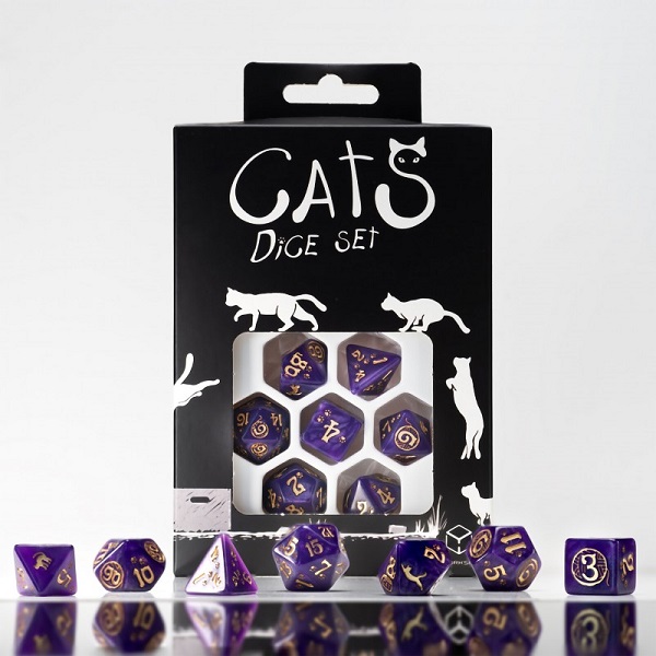 Q-WORKSHOP CATS MODERN DICE SET Purrito