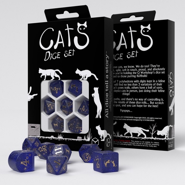 Q-WORKSHOP CATS MODERN DICE SET MEOWSTER