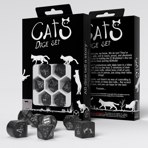 Q-WORKSHOP CATS MODERN DICE SET WAFFLE