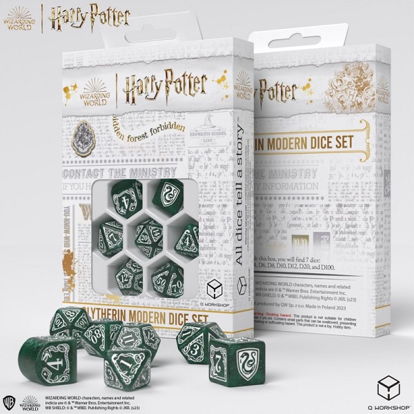 Q-WORKSHOP Harry Potter Slytherin Modern Dice Set - Green