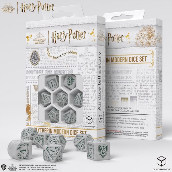 Q-WORKSHOP Harry Potter Slytherin Modern Dice Set - White
