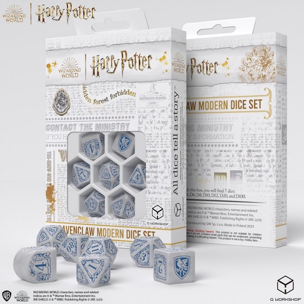 Q-WORKSHOP Harry Potter Ravenclaw Modern Dice Set - White