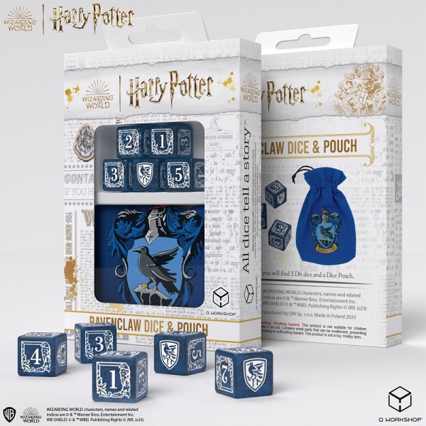 Q-WORKSHOP Harry Potter Ravenclaw 5D6 Dice & Pouch