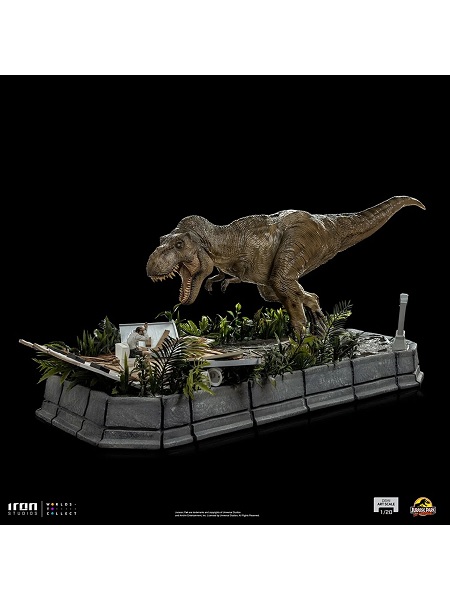 ART SCALE 1/20 Statue T-Rex attacks Donald Gennaro - Jurassic Park