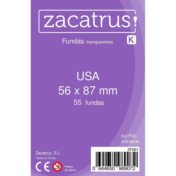 FUNDAS ZACATRUS! USA 56X87 (55 UNIDADES)