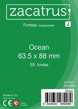 FUNDAS ZACATRUS! OCEAN 63,5X88 (55 UNIDADES)