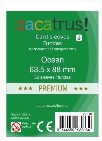 FUNDAS ZACATRUS! OCEAN PREMIUM 63.5X88 (55 UNIDADES)