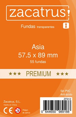FUNDAS ZACATRUS! ASIA PREMIUM 57,5X89 (55 UNIDADES)