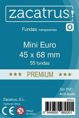 FUNDAS ZACATRUS! MINI EURO PREMIUM 45 X 68 (55 UNIDADES)