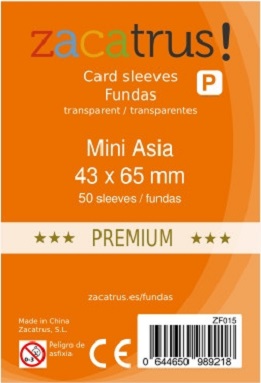 FUNDAS ZACATRUS! MINI ASIA PREMIUM 43X65 (50 UNIDADES)