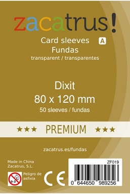 FUNDAS ZACATRUS! DIXIT PREMIUM 80X120 (50 UNIDADES)