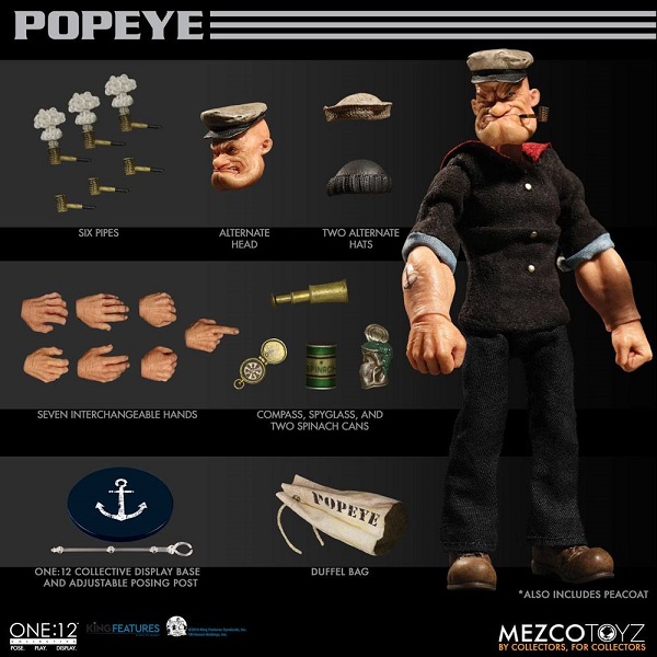 Popeye Figura 1/12 Popeye 14 cm