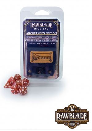 RAWBLADE SET DE DADOS + BOLSA DE CUERO HECHICERO