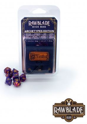 RAWBLADE SET DE DADOS + BOLSA DE CUERO BRUJO