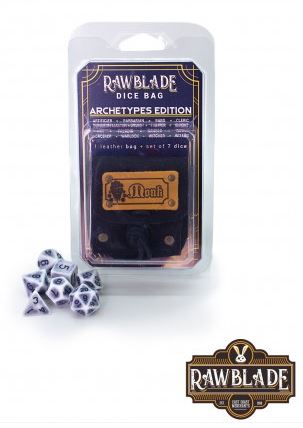 RAWBLADE SET DE DADOS + BOLSA DE CUERO MONJE