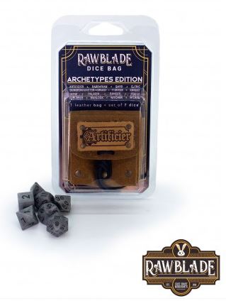 RAWBLADE SET DE DADOS + BOLSA DE CUERO ARTIFICE